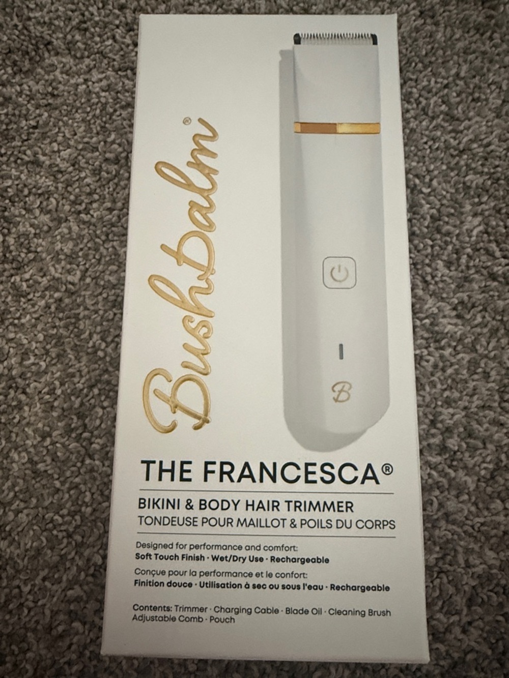 Bush Balm The Francesca bikini and body hair trimmer, NIB